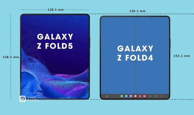 ابعاد گوشی galaxy z fold 5