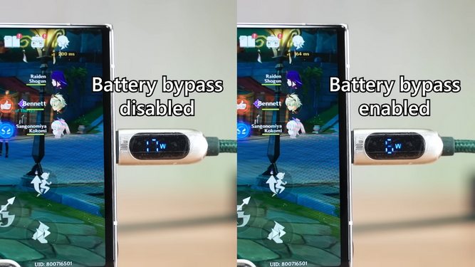 charging bypass feature