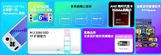 مشخصات کنسول بازی پرتابل ویندوزی  AYA AIR PLUS