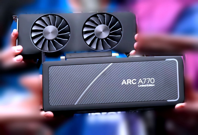 کارت گرافیک Arc A770 اینتل رندرینگ