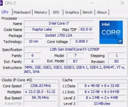 مشخصات i7-13790F