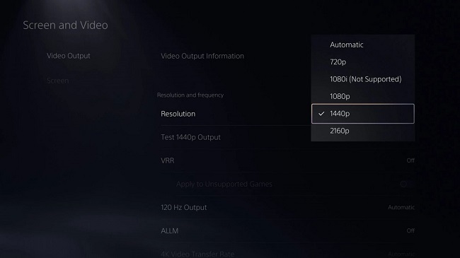 رندر بازی ها با وضوح 1440p در پلی استیشن 5