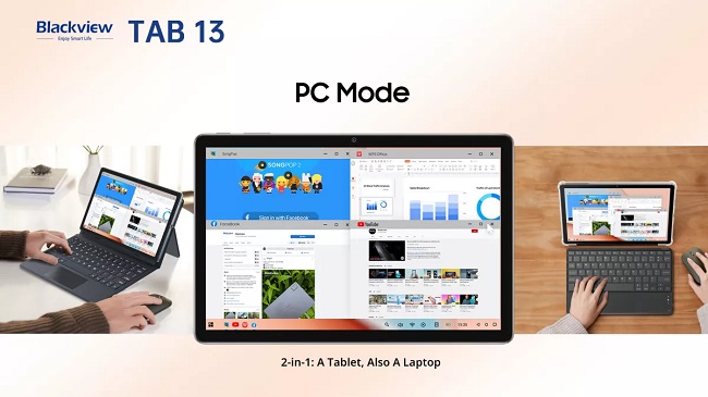 حالت PC در تبلت اندرویدی Blackview Tab 13