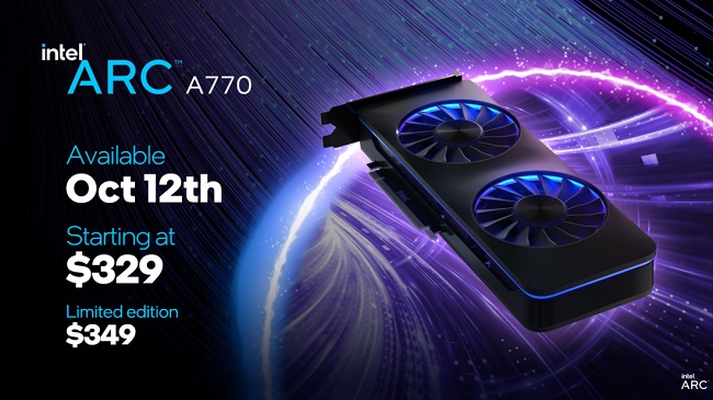 قیمت کارت گرافیک Arc A770