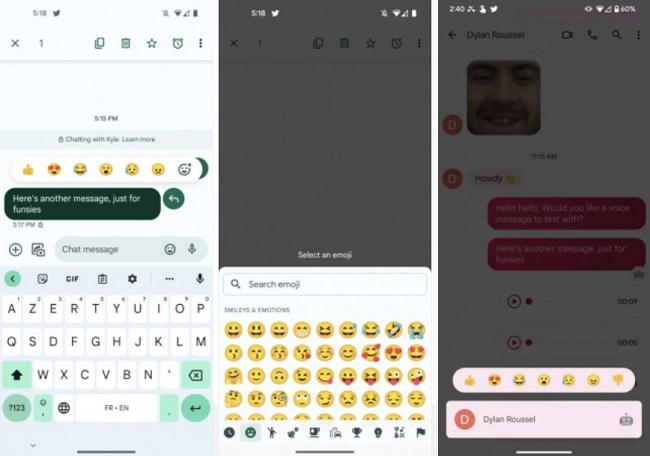 قابلیت واکنش با تمامی اموجی ها به Google Messages اضافه شد