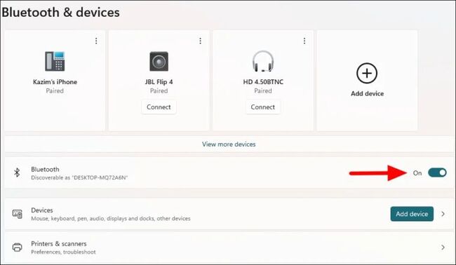 روشن کردن بلوتوث لپ تاپ
