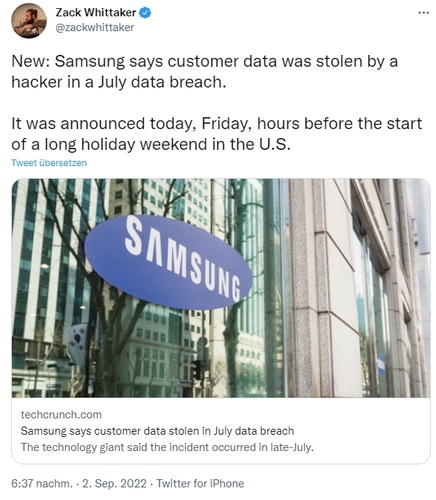 هک شدن سامسونگ