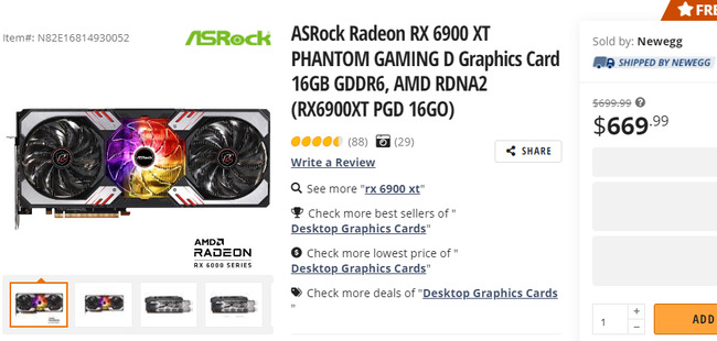 کارت گرافیک rx 6900 xt