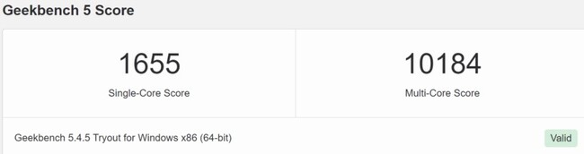 بنچمارک پردازنده core i7-1370p