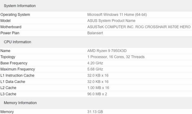 عملکرد ryzen 9 7950x3d