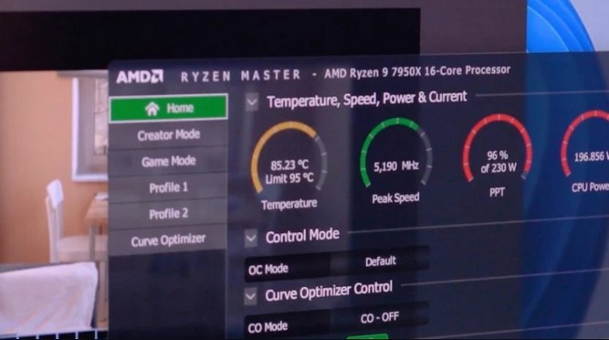 کاهش 10 درجه‌ای دمای پردازنده‌ Ryzen 9 7950X