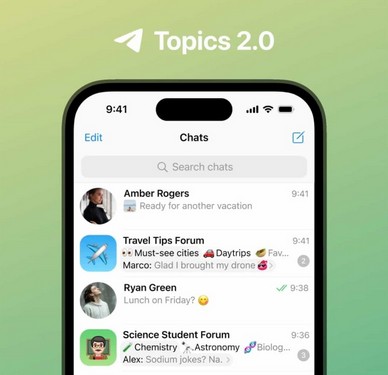 نسخه جدید تاپیکها در گروهها