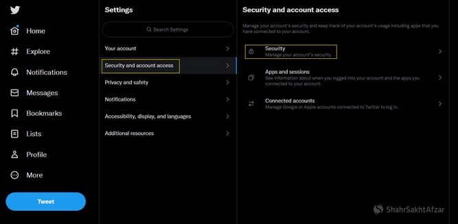 فعالسازی تایید دو مرحله ای توییتر
