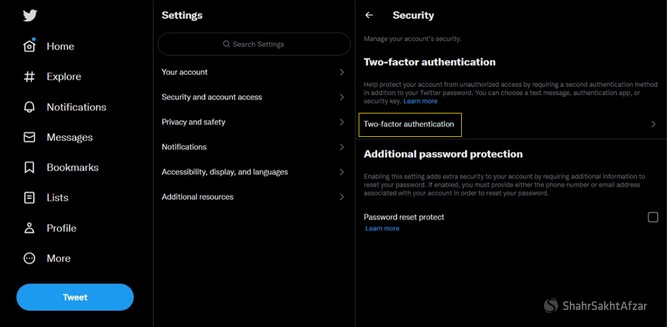 فعال کردن تایید دو مرحله ای توییتر