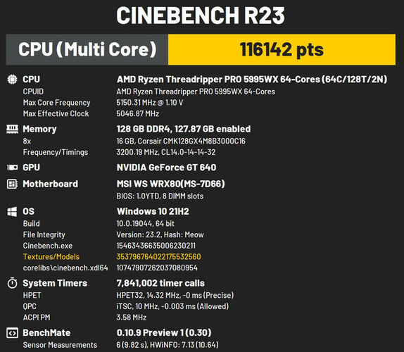 امتیاز پردازنده threadripper