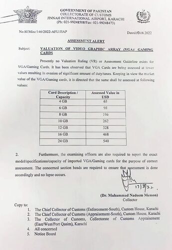 قیمت کارت گرافیک در پاکستان