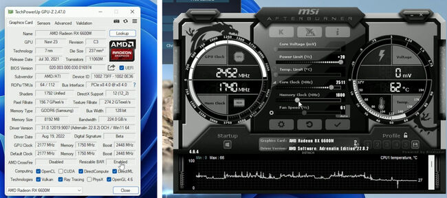 پردازنده گرافیکی لپ تاپ RX 6600M