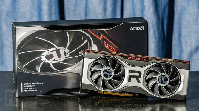 کارت گرافیک rx 6700 xt و بسته بندی