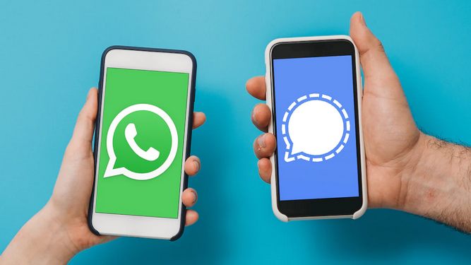 پیام رسان سیگنال و واتساپ
