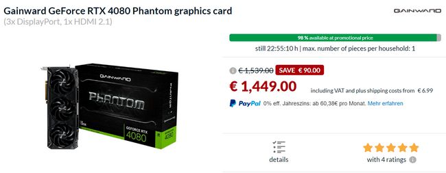 کاهش قیمت RTX 4080