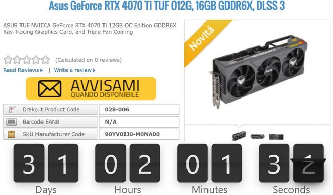 زمان عرضه کارت گرافیک RTX 4070 Ti