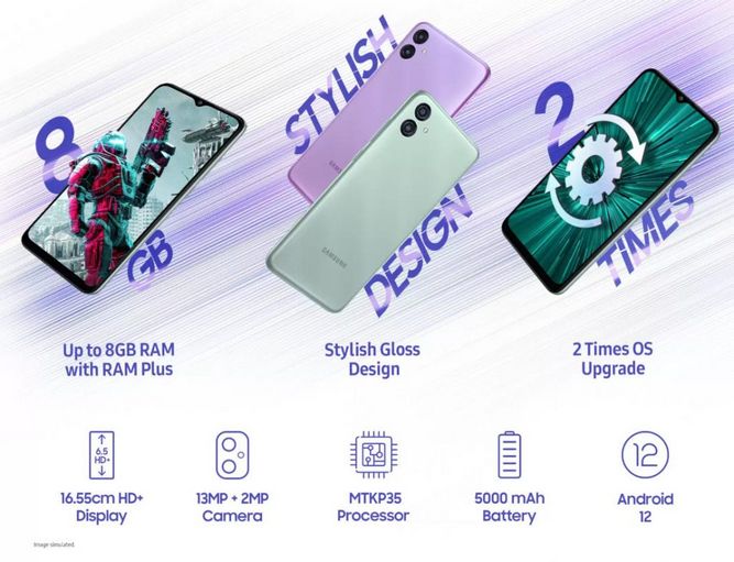 مشخصات گوشی galaxy f04