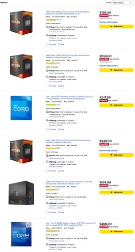 میزان فروش پردازنده‌های AMD و اینتل