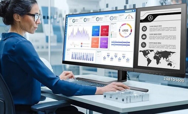 philips-24b1d5600-Monitor مانیتور ۲ در ۱ فیلیپس با دو نمایشگر جداگانه