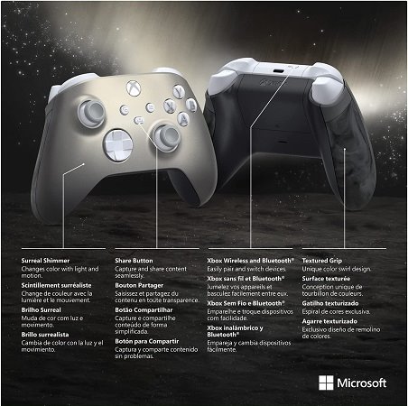 xbox-new-controller-lunar-shift کنترلر جدید ایکس‌باکس با قابلیت تغییر رنگ