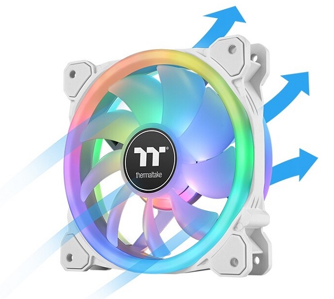 فنهای کیس Thermaltake با قابلیت تغییر جهت پرههای داخلی