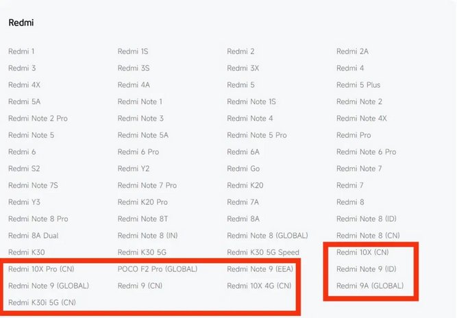 لیست اولیه عرضه آپدیت