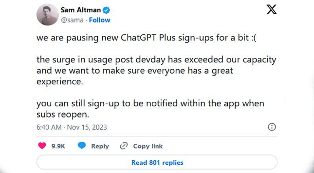 توقف فعالیت سرویس ChatGPT Plus