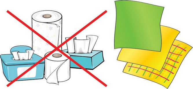 حوله یا دستمال کاغذی