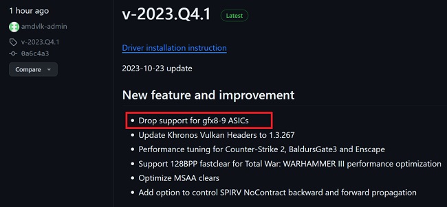 پایان پشتیبانی RX Vega و RX 500