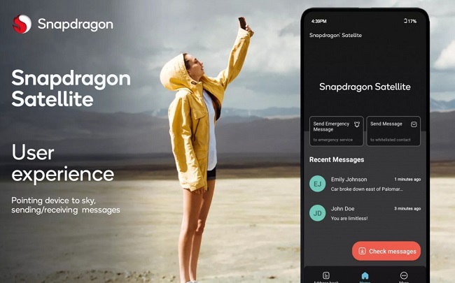 ارتباط ماهواره ای  Snapdragon Satellite
