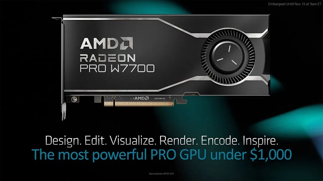 قیمت  Radeon Pro W7700