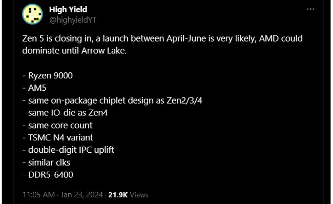 جزئیات جدید از  پردازنده‌های سری Ryzen 9000