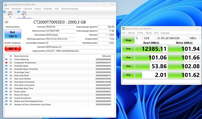 اس اس دی پرسرعت T700 کروشیال بدون کولر