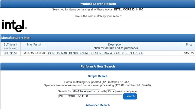 فرکانس  پردازنده Core i3-14100