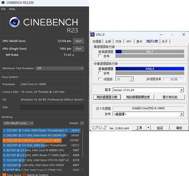 امتیاز  Core i5-14600 معمولی با i5-14600K