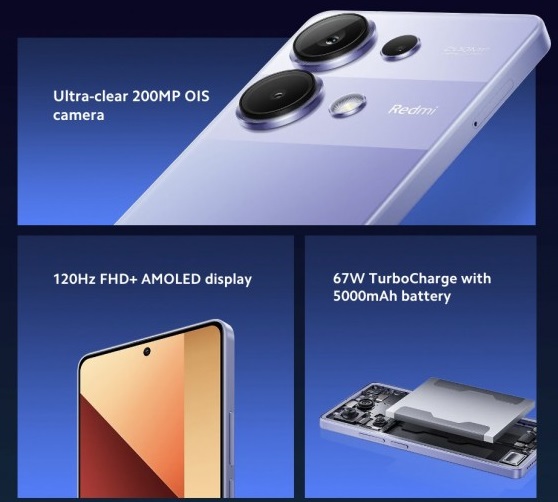 مشخصات گوشی Redmi Note 13 Pro 4G