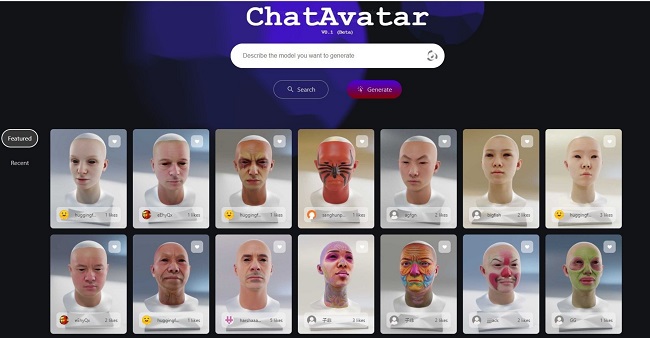 ربات ChatAvatar و تولید مدل سه بعدی با هوش مصنوعی