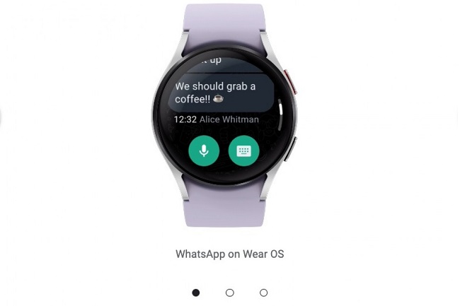پیام رسان واتس اپ در ساعت های هوشمند و سیستم عامل Wear OS 4
