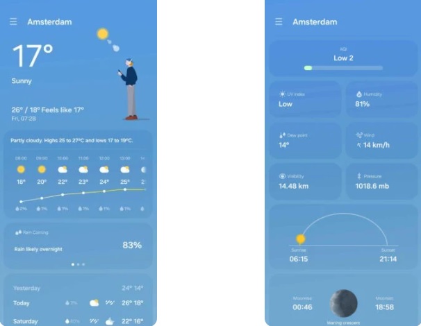 برنامه آب و هوای جدید رابط کاربری One UI 6
