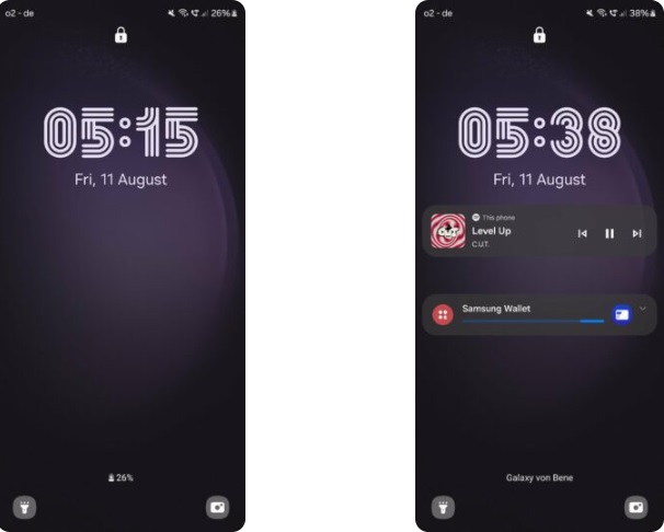 ساعت جدید و مدرن رابط کاربری One UI 6