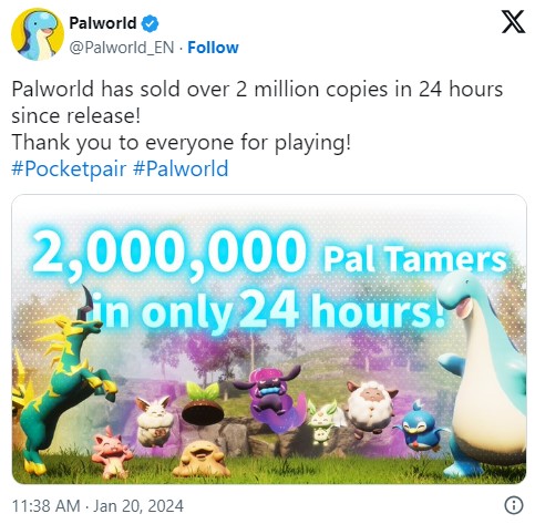 تریلر بازی palworld
