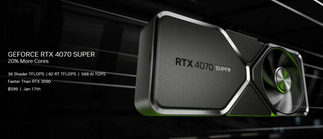 مشخصات کارت گرافیک rtx 4070 super