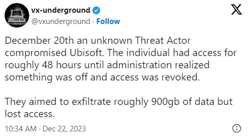 هک شرکت یوبیسافت ubisoft