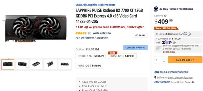 مشخصات radeon rx 7700 xt