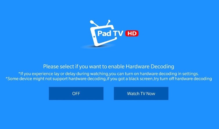 برنامه PadTV HD برای دریافت شبکه های تلویزیون بدون نیاز به اینترنت